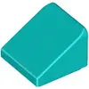 Image de Lego® 1x1 brique inclinée 30° x 1 x 1 x 2/3 54200 - 10 pièces turquoise foncé