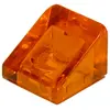 Image de Lego® 1x1 brique inclinée 30° x 1 x 1 x 2/3 54200 - 1 pièce Trans - Orange