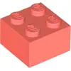 Image de Lego® 2x2 Stein 3003 - 100 Stück Coral