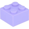 Image de Lego® 2x2 briques 3003 - 100 pièces lavande