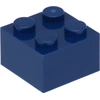 Image de Lego® brique 2x2 3003 - 10 pièces bleu foncé
