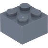 Image de Lego® brique 2x2 3003 - 10 pièces gris bleuté foncé