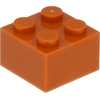 Image de Lego® brique 2x2 3003 - 10 pièces orange foncé