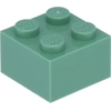 Image de Lego® brique 2x2 3003 - 10 pièces vert sable