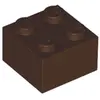 Image de Lego® 2x2 brique 3003 - 1 pièce brun foncé