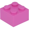 Image de Lego® 2x2 brique 3003 - 1 pièce rose foncé