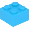 Image de Lego® 2x2 brique 3003 - 1 pièce bleu azur moyen