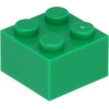 Image de Lego® brique 2x2 3003 - 250 pièces vert