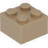 Image de Lego® brique 2x2 3003 - 50 pièces beige foncé