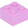 Image de Lego® brique 2x2 3003 - 50 pièces rose clair