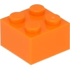Image de Lego® brique 2x2 3003 - 50 pièces orange