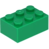 Image de Lego® brique 2x3 3002 - 100 pièces vert