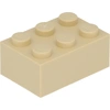 Image de Lego® brique 2x3 3002 - 10 pièces beige