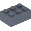 Image de Lego® 2x3 brique 3002 - 10 pièces gris foncé