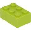 Image de Lego® 2x3 brique 3002 - 10 pièces Lime