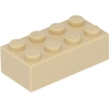 Image de Lego® brique 2x4 3001 - 100 pièces beige
