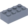 Image de Lego® brique 2x4 3001 - 10 pièces gris bleuté foncé