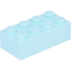Image de Lego® brique 2x4 3001 - 10 pièces Aqua clair