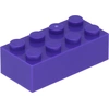Image de Lego® brique 2x4 3001 - 1 pièce violet foncé