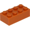Image de Lego® brique 2x4 3001 - 1 pièce orange foncé