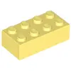 Image de Lego® 2x4 brique 3001 - 1 pièce jaune clair