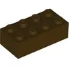 Image de Lego® brique 2x4 3001 - 50 pièces brun foncé