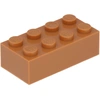 Image de Lego® 2x4 brique 3001 - 50 pièces Nougat moyen