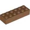 Image de Lego® 2x6 brique 2456 - 10 pièces Nougat moyen