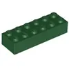 Image de Lego® 2x6 brique 2456 - 1 pièce vert foncé