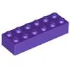 Image de Lego® 2x6 brique 2456 - 1 pièce violet foncé
