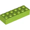 Image de Lego® 2x6 brique 2456 - 1 pièce Lime