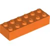 Image de Lego® 2x6 brique 2456 - 1 pièce orange
