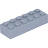 Image de Lego® 2x6 brique 2456 - 250 pièces gris bleuté clair