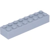 Image de Lego® 2x8 brique 3007 - 10 pièces gris bleuté clair