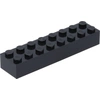 Image de Lego® 2x8 brique 3007 - 10 pièces noir