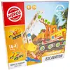 Image de Jeu de construction Heros Constructor Pelle mécanique en bois 170 pièces 4 modèles FSC Hêtre - Neuf