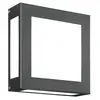 Image de CMD 62 Applique murale acier inoxydable anthracite verre opale IP44 28x28cm
