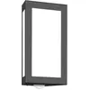 Image de CMD 91/BM Applique murale d'extérieur en acier inoxydable anthracite IP44 E27 avec détecteur de mouvement