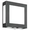 Image de CMD 62/BM Applique murale en acier inoxydable anthracite IP44 28x28cm E27 avec détecteur de mouvement