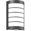 Image de CMD 16/1/BM Applique murale en acier inoxydable anthracite IP44 E27 avec détecteur de mouvement
