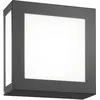 Image de Applique murale CMD 18 en acier inoxydable anthracite, carrée, IP44, E27, 22 x 22 cm
