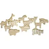 Image de EDUPLAY 210-052 Figurines en bois Animaux, non peintes, nature, 12 pièces (1 set)