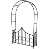 Image de Tectake - Arche De Jardin Avec Portillon En Acier Résistant Aux Intempéries, Portillon Verrouillable Par Un Loquet