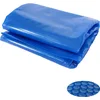Image de Couverture de piscine Bâche thermique Bâche solaire Couverture solaire, épaisseur : 400 µm ~ ovale 7,31x3,65m bleu