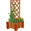 Image de Bac à plantes avec treillis Bois Pergola brun décoratif