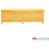 Image de Melko   Coffre De Jardin En Bois Épicéa 140 X 52 X 46 Cm   Étanche À La Pluie   Charnières En Acier Inoxydable   Rangement Pour Outils