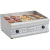 Image de Plancha Électrique - Royal Catering - Nervurée - Plaque : 75x 40 Cm - Puissance : 2 X 3 200 Watts