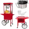 Image de Royal Catering - Machine À Popcorn Pop Corn Professionnelle Avec Chariot Rouge 1500w 5kg/heure