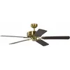 Image de Pepeo - Ventilateur De Plafond Potkuri Laiton Satiné / Acajou