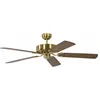 Image de Pepeo - Ventilateur De Plafond Potkuri Laiton Satiné / Chêne